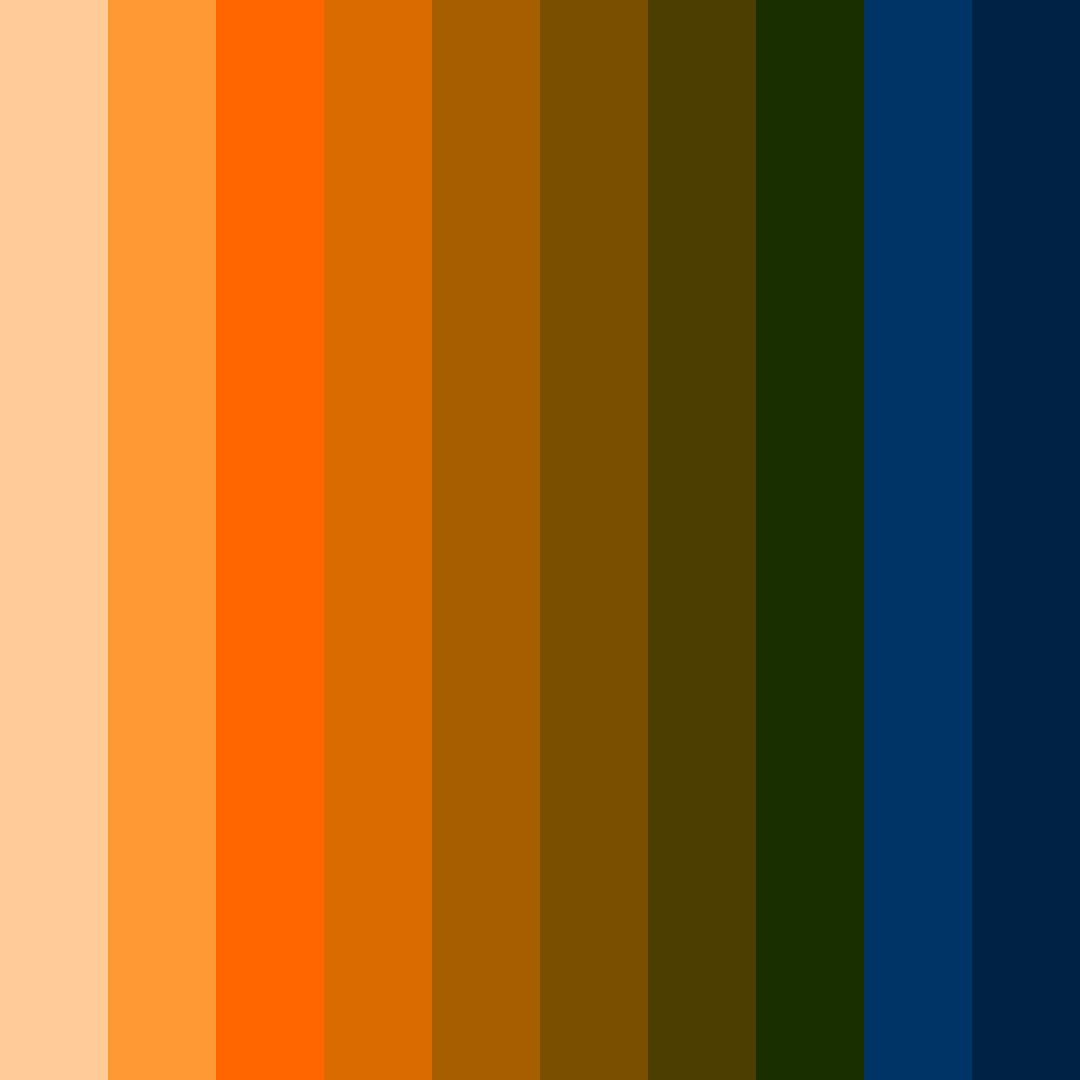 Download dark blue and orange color palette PNG image (square)