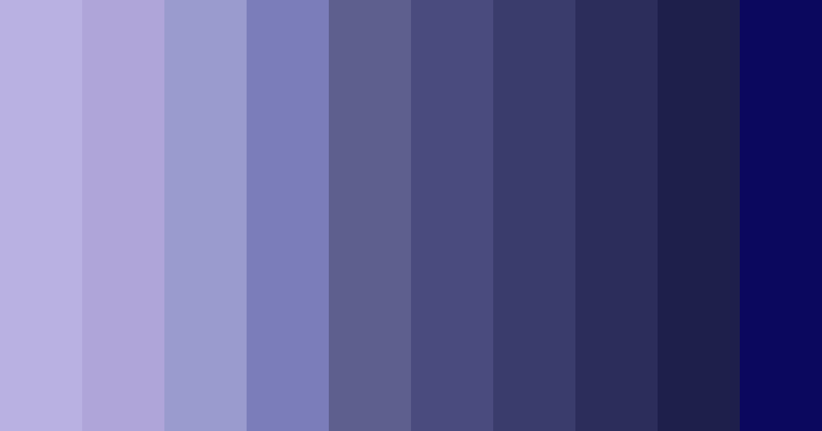 Download midnight serenade color palette PNG image (landscape)
