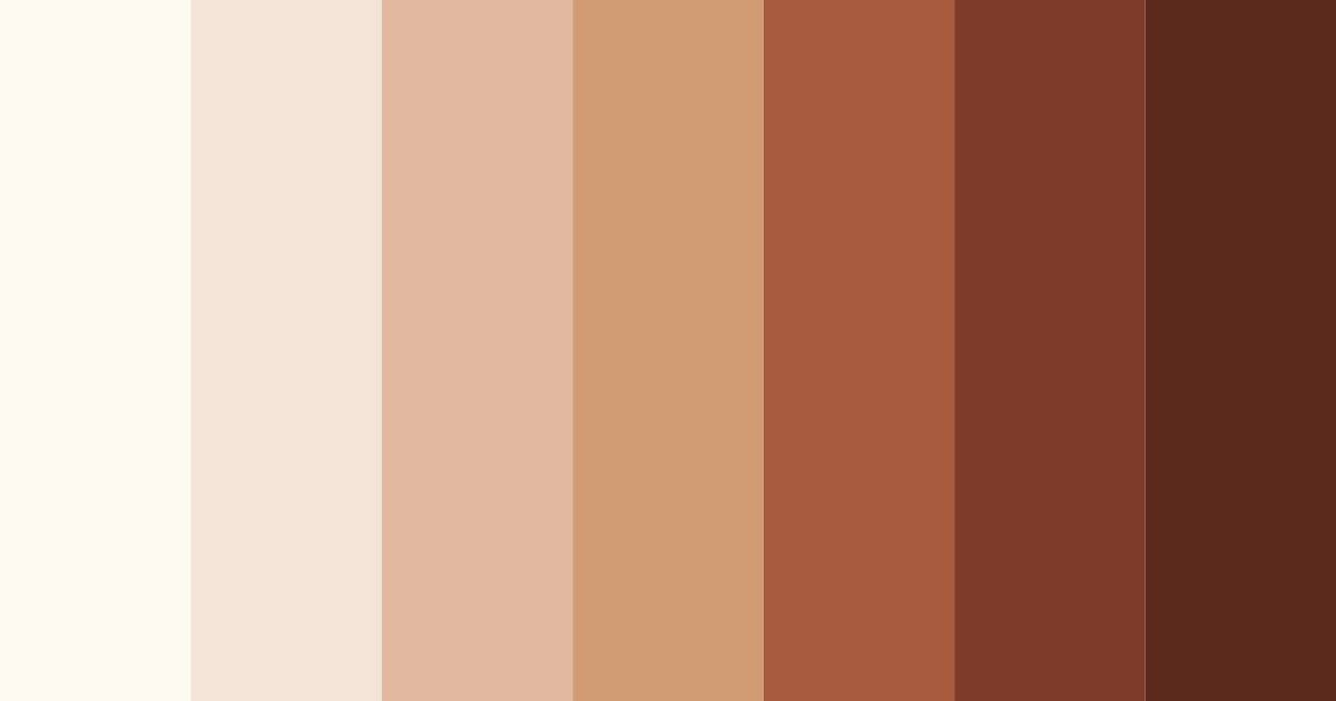 Download warm shades of brown color palette PNG image (landscape)