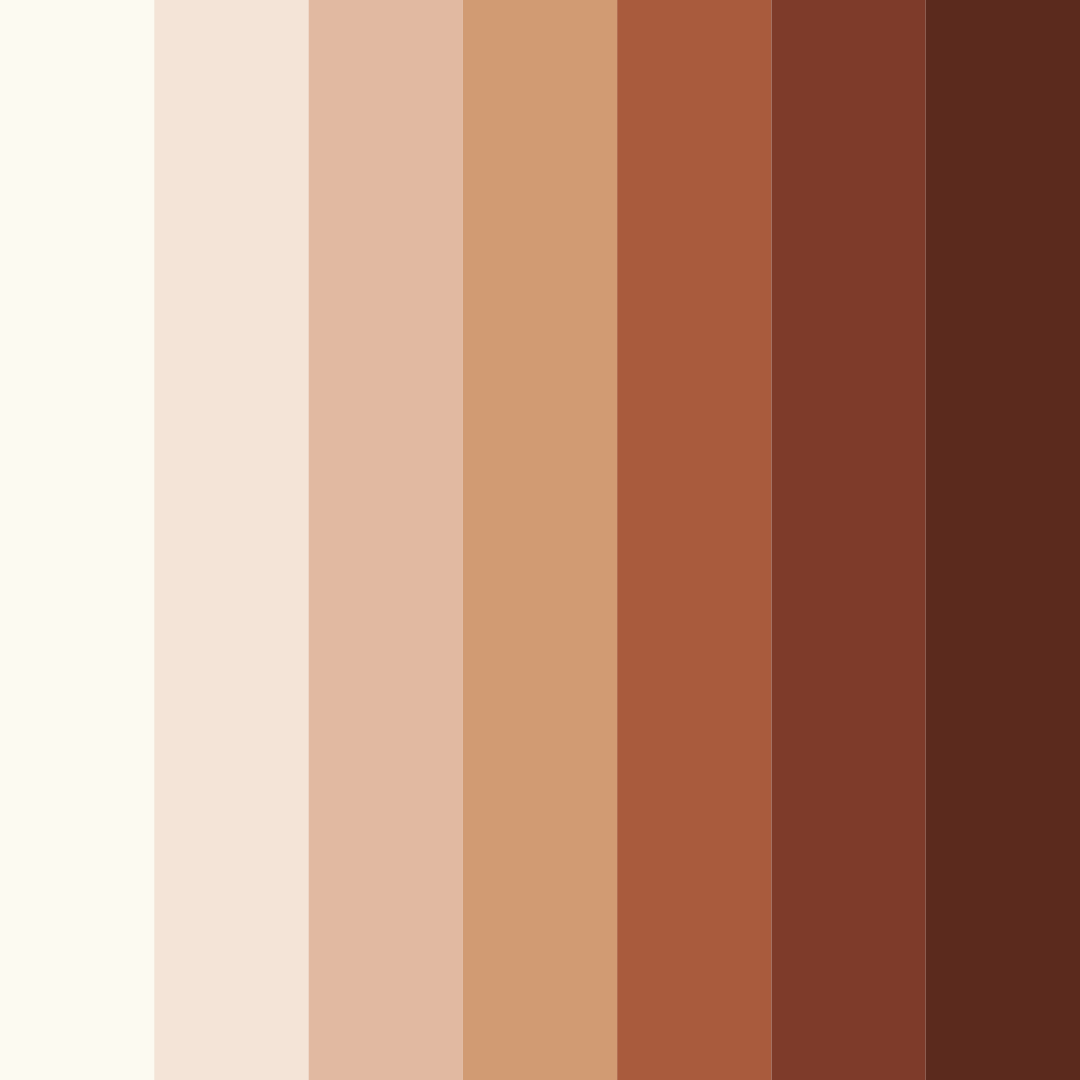 Download warm shades of brown color palette PNG image (square)