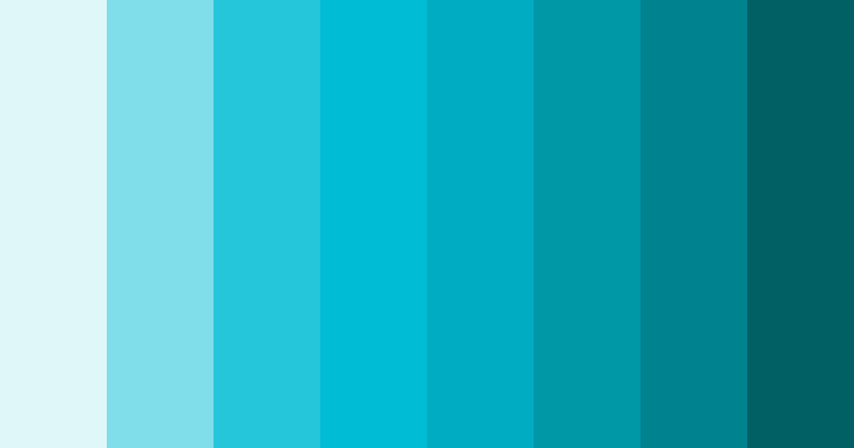 Download bright teal color palette PNG image (landscape)