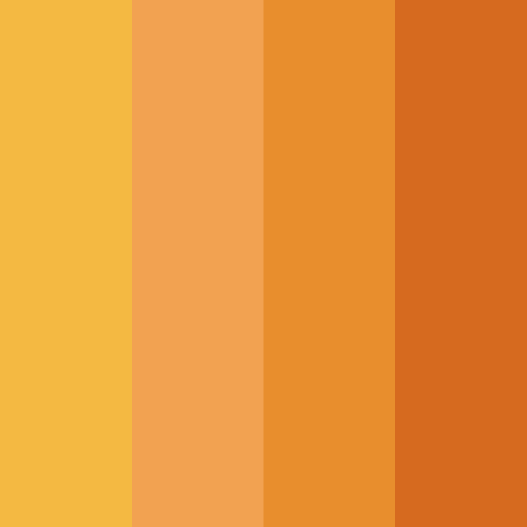 Download orange shades color palette PNG image (square)