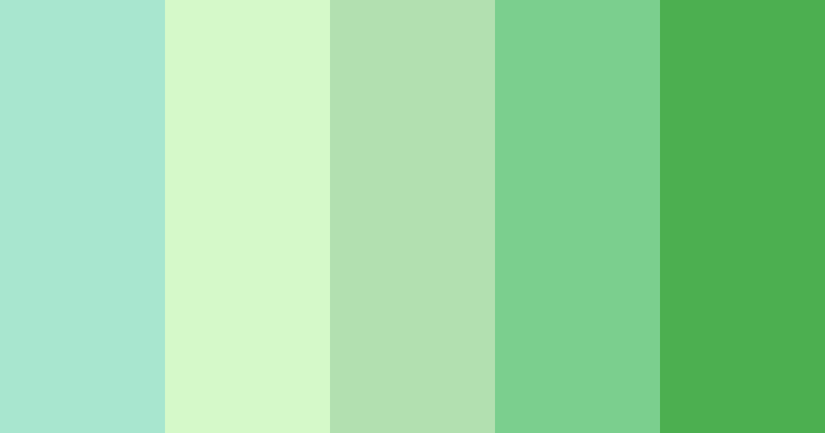 Download light green bliss color palette PNG image (landscape)