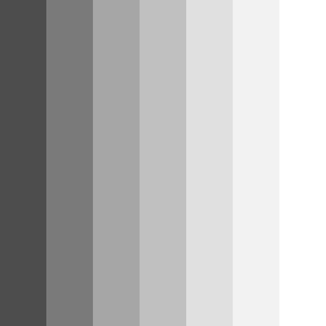 Download shades of gray color palette PNG image (square)