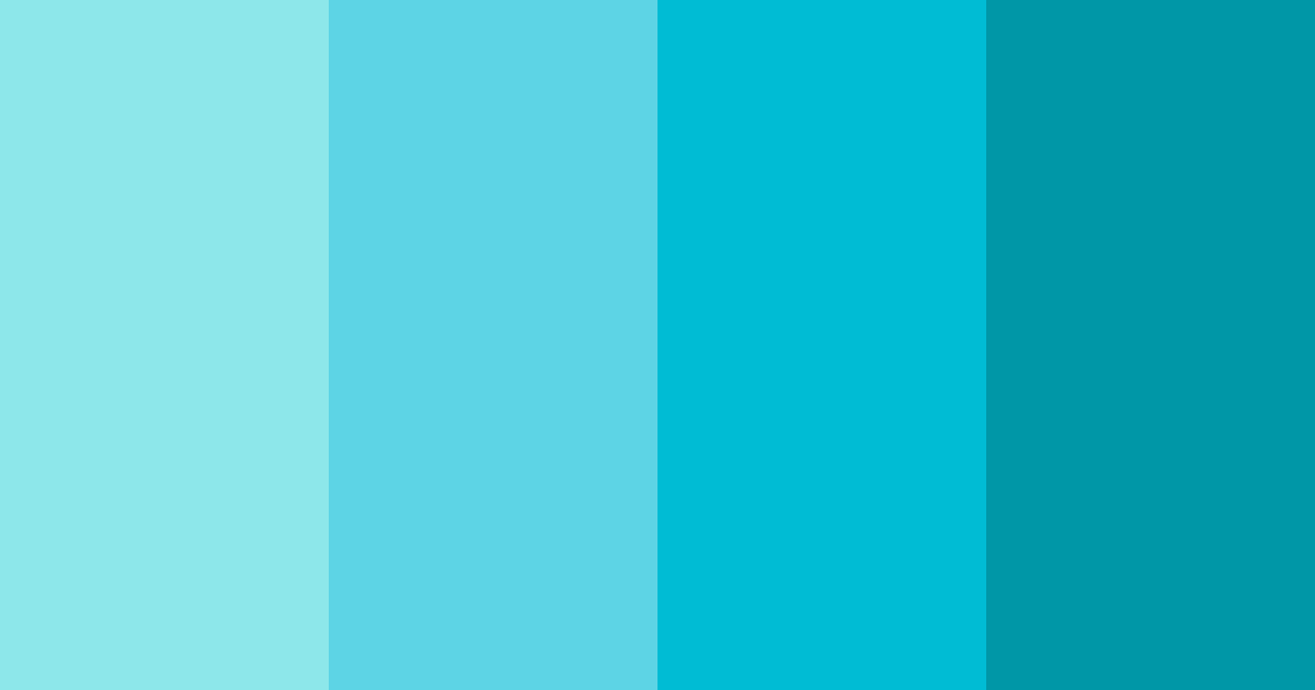 Download turquoise ocean color palette PNG image (landscape)