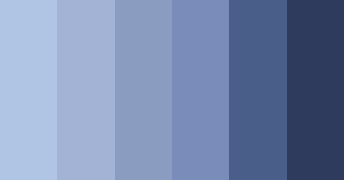 Download blue shades color palette PNG image (landscape)