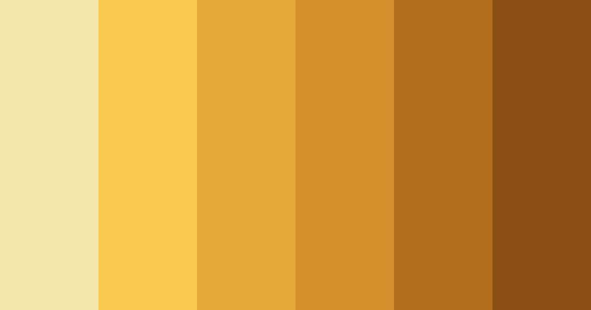 Download shades of yellow color palette PNG image (landscape)