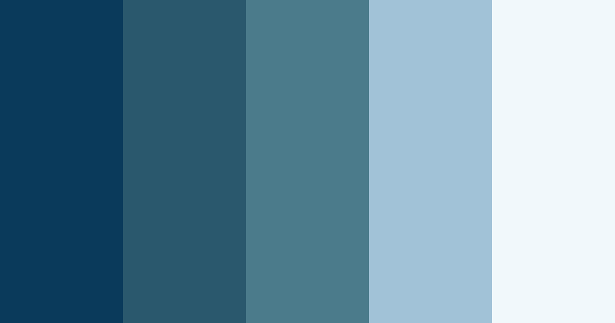 Download shades of blue color palette PNG image (landscape)