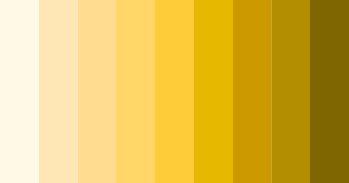 Download creamy yellow color palette PNG image (landscape)