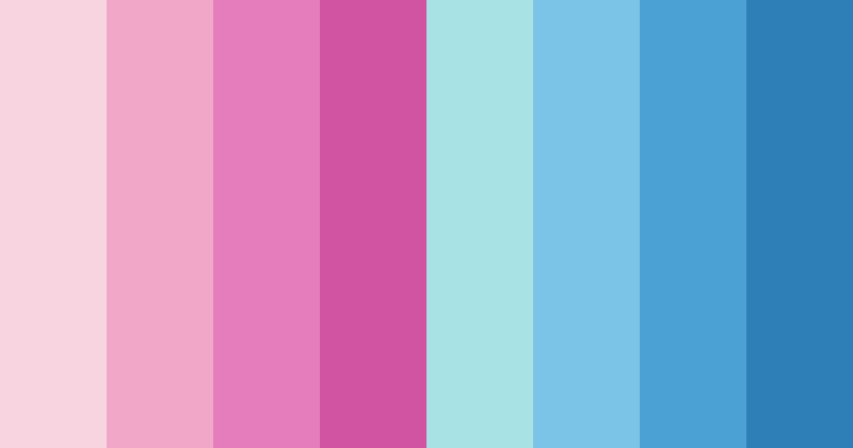 Download blushing aquamarine color palette PNG image (landscape)