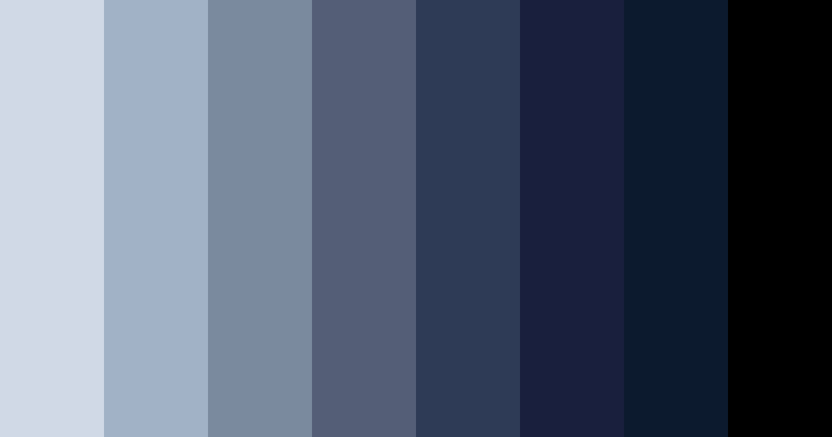 Download shades of blue space color palette PNG image (landscape)