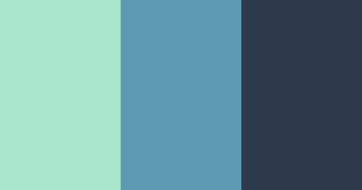 Download blue green serenity color palette PNG image (landscape)