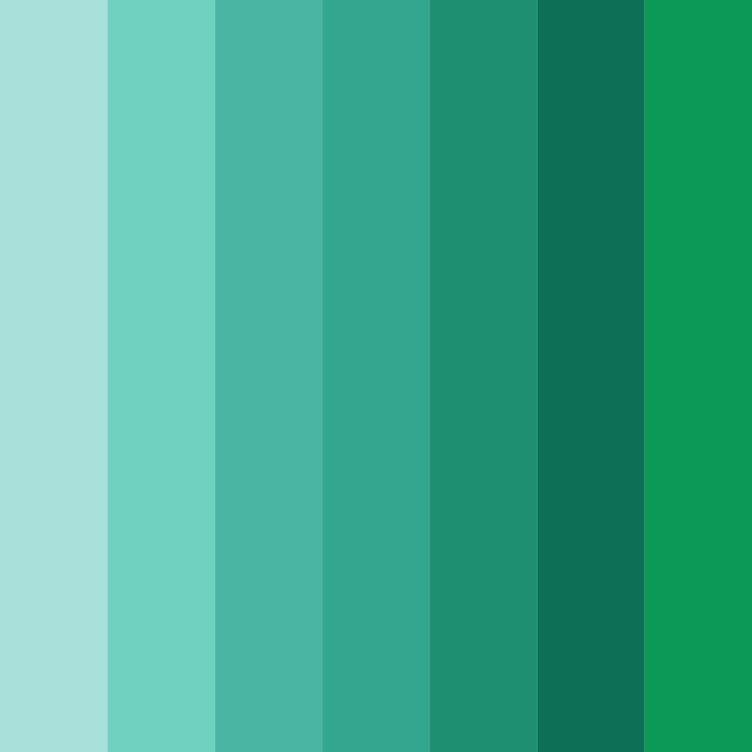 Download emerald tide color palette PNG image (square)