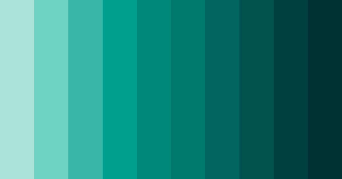 Download tropical teal symphony color palette PNG image (landscape)