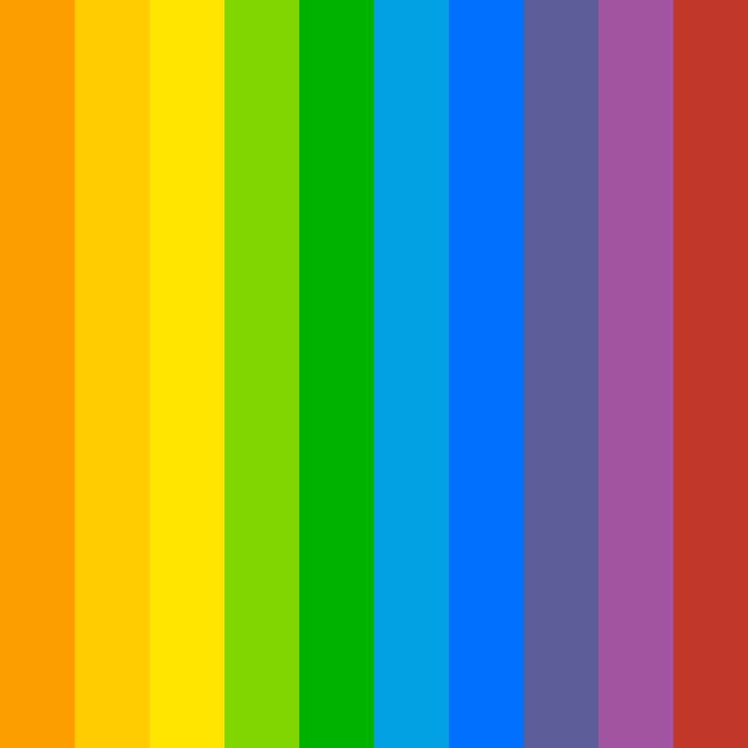 Download vibrant spectrum color palette PNG image (square)