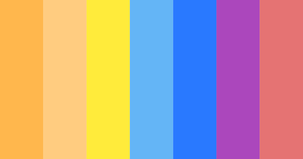 Download sunshine spectrum color palette PNG image (landscape)
