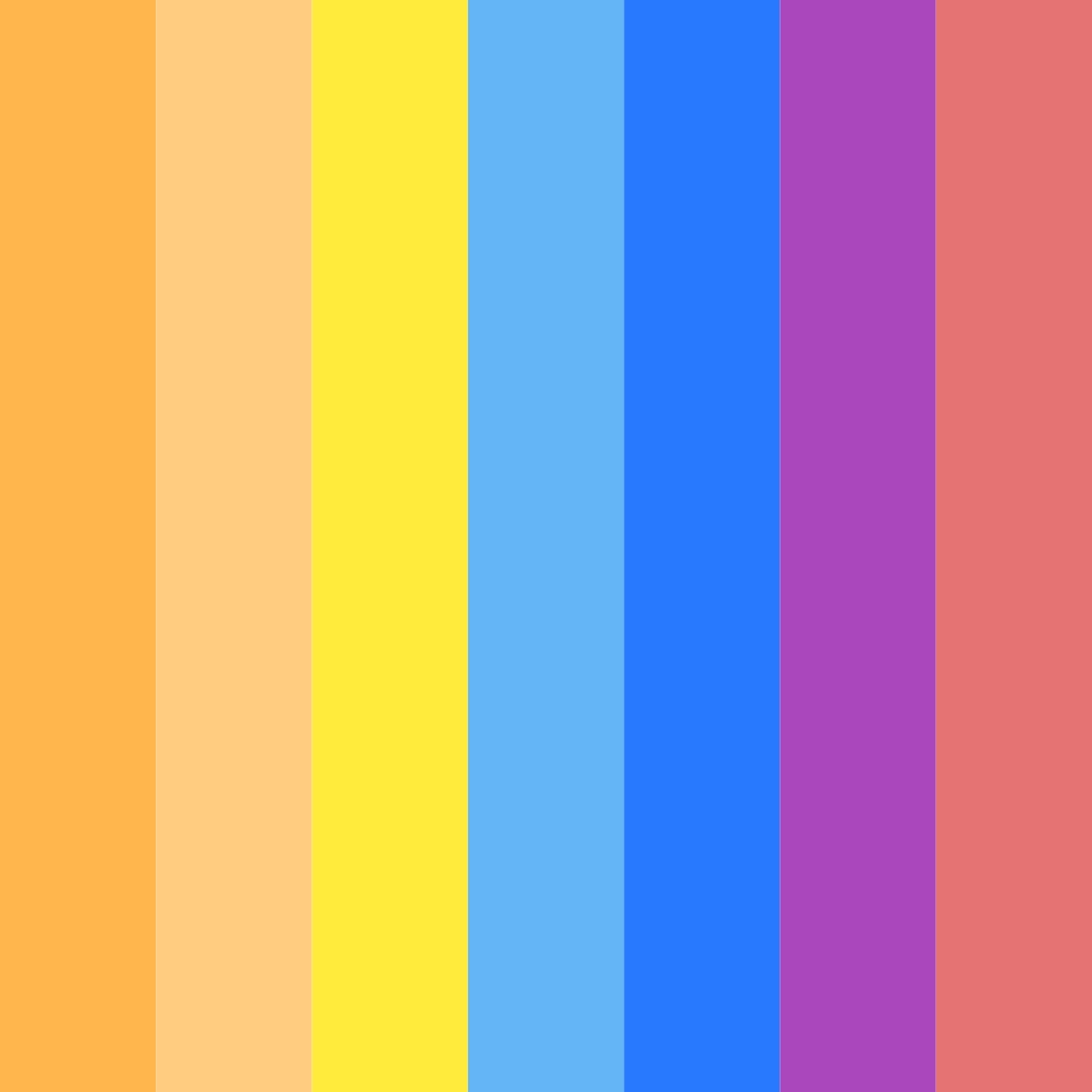 Download sunshine spectrum color palette PNG image (square)