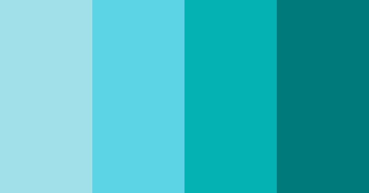 Download bright cyan color palette PNG image (landscape)