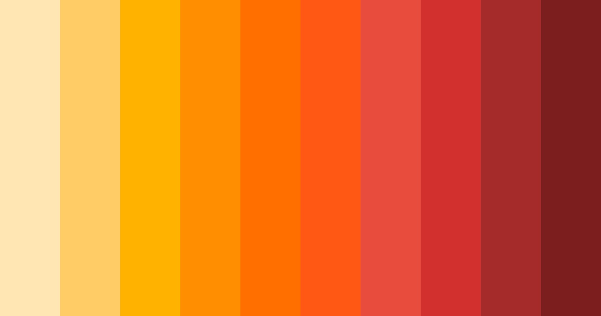 Download fiery sunset serenade color palette PNG image (landscape)