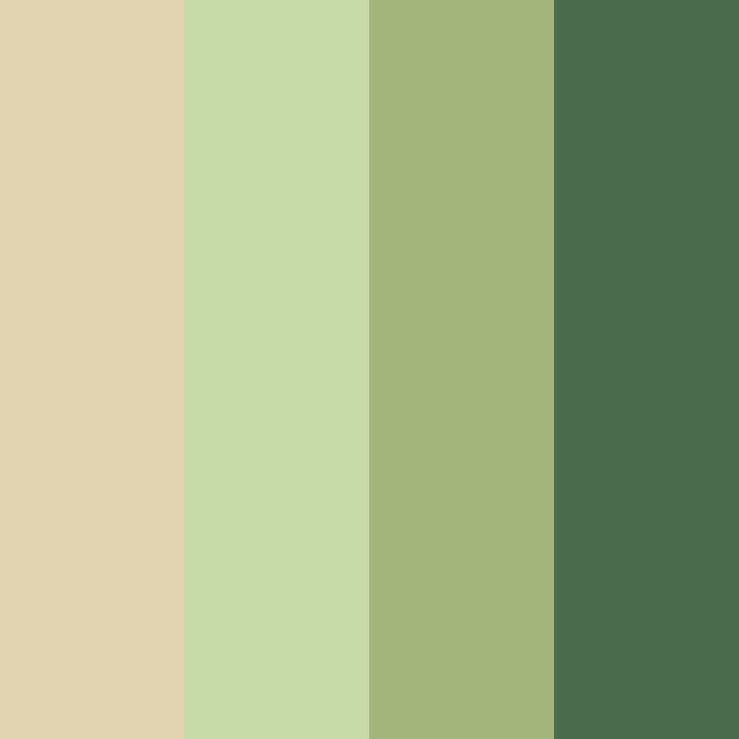 Download beige and green serenity color palette PNG image (square)