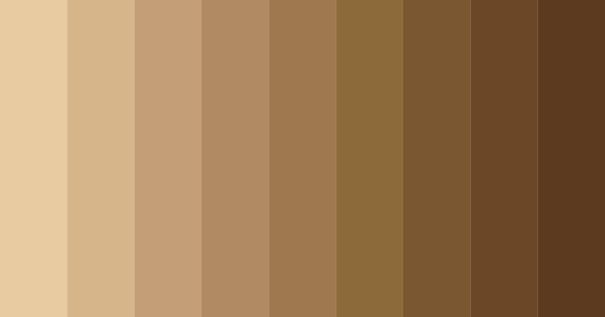 Download caramel brown color palette PNG image (landscape)