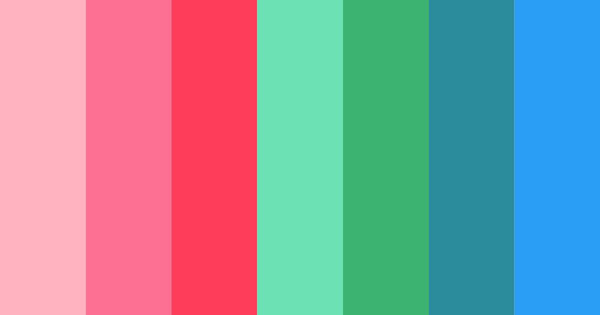 Download tropical sunset bliss color palette PNG image (landscape)