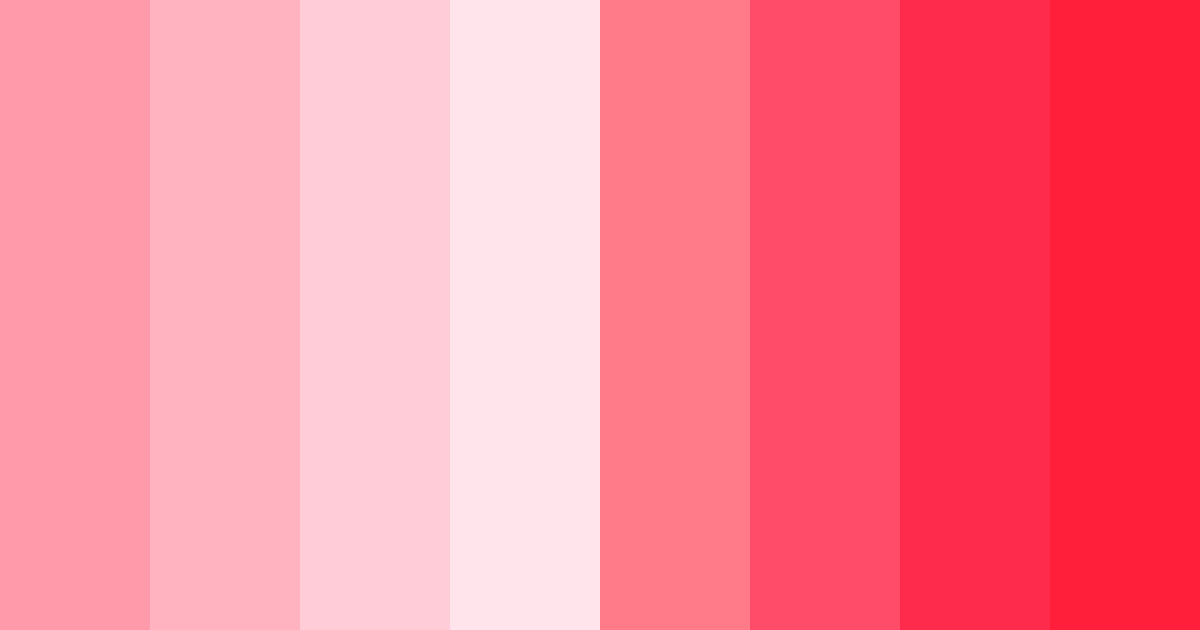 Download shades of pink color palette PNG image (landscape)