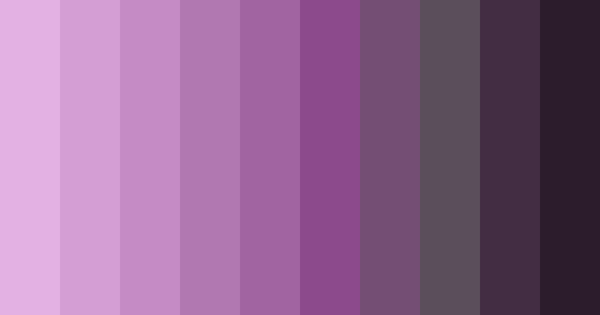 Download purple shades color palette PNG image (landscape)