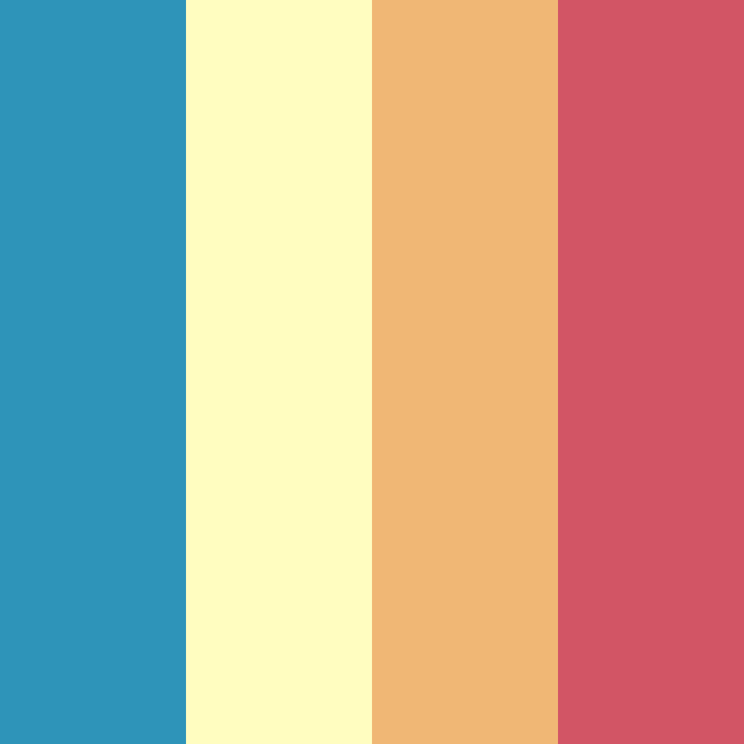 Download sunset ombre color palette PNG image (square)