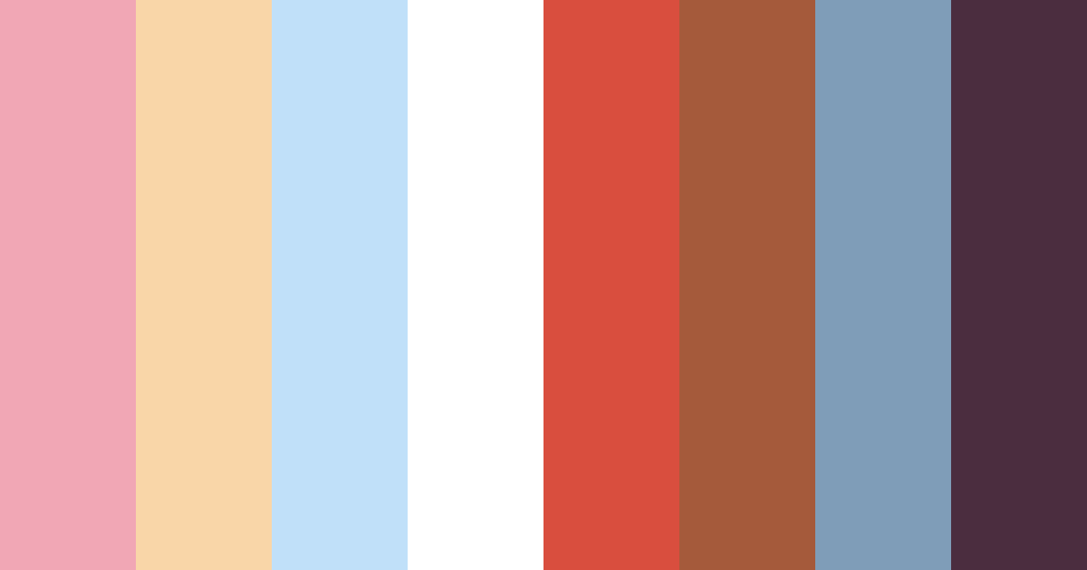 Download soft fiesta color palette PNG image (landscape)
