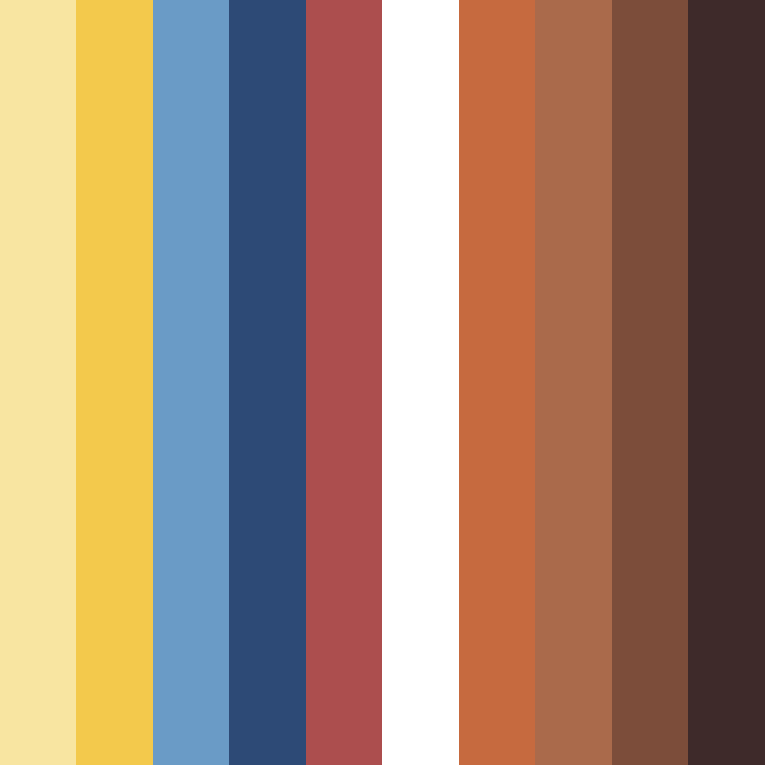 Download warm earthy tones color palette PNG image (square)