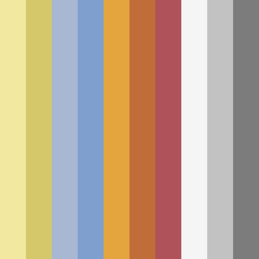 Download muted tones of yellow color palette PNG image (square)