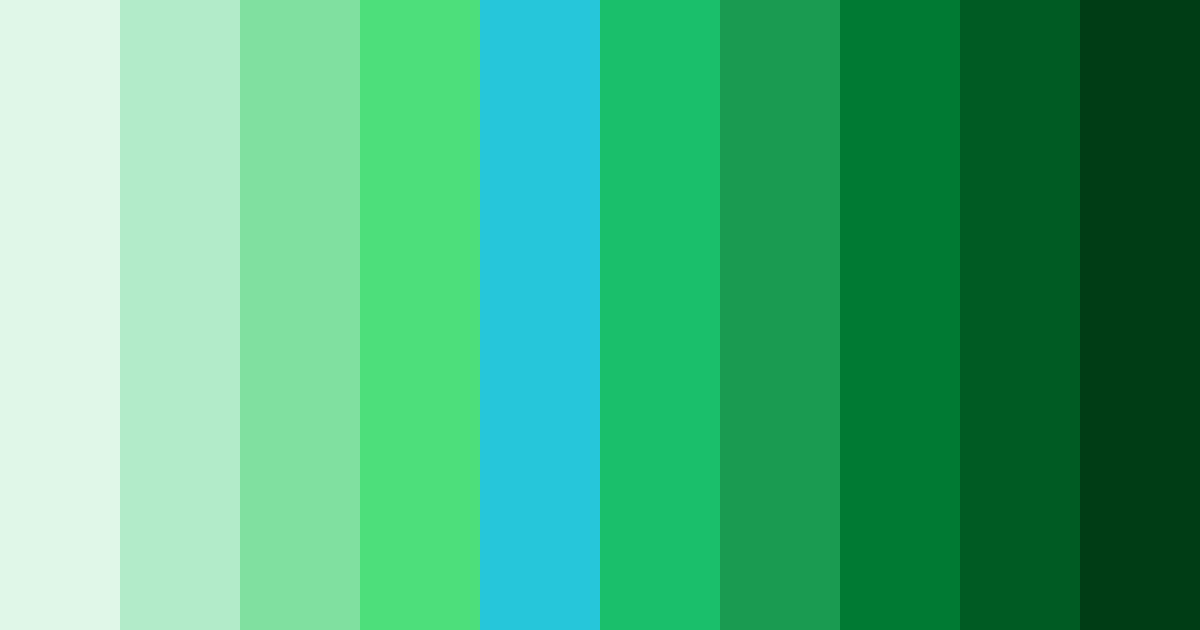 Download emerald oasis color palette PNG image (landscape)