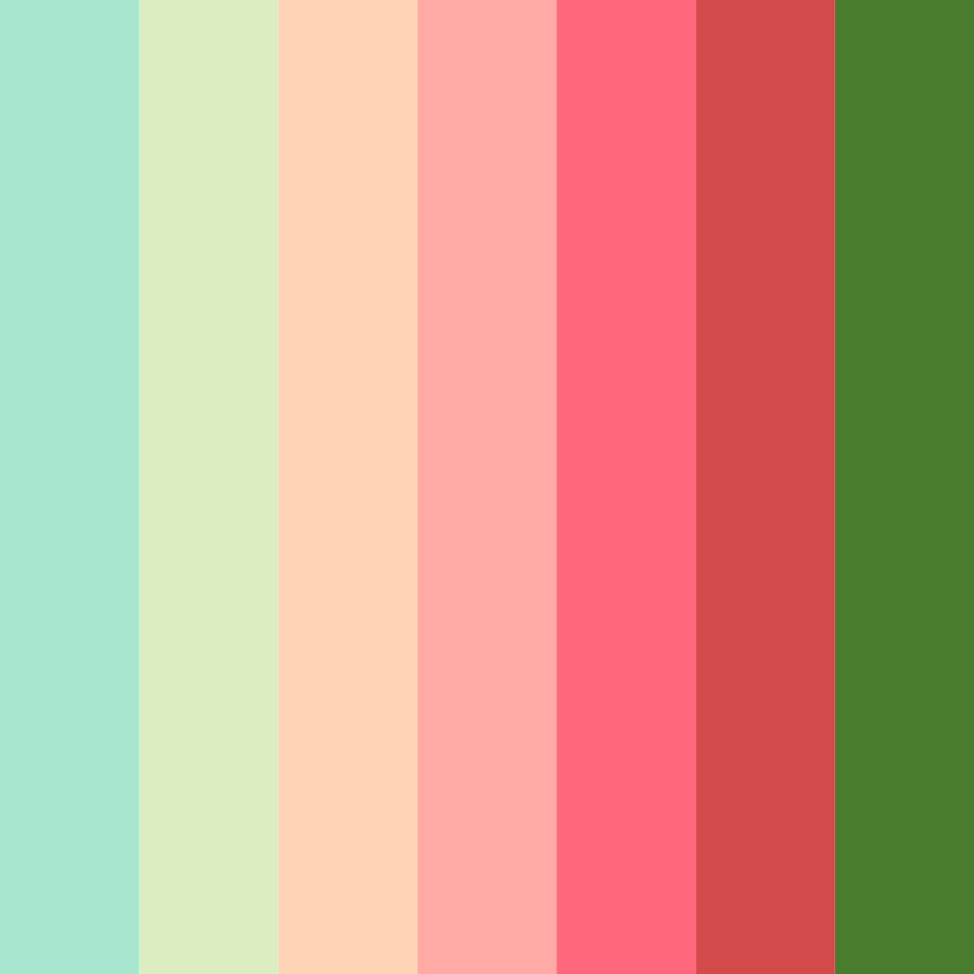 Download verdant serenade color palette PNG image (square)