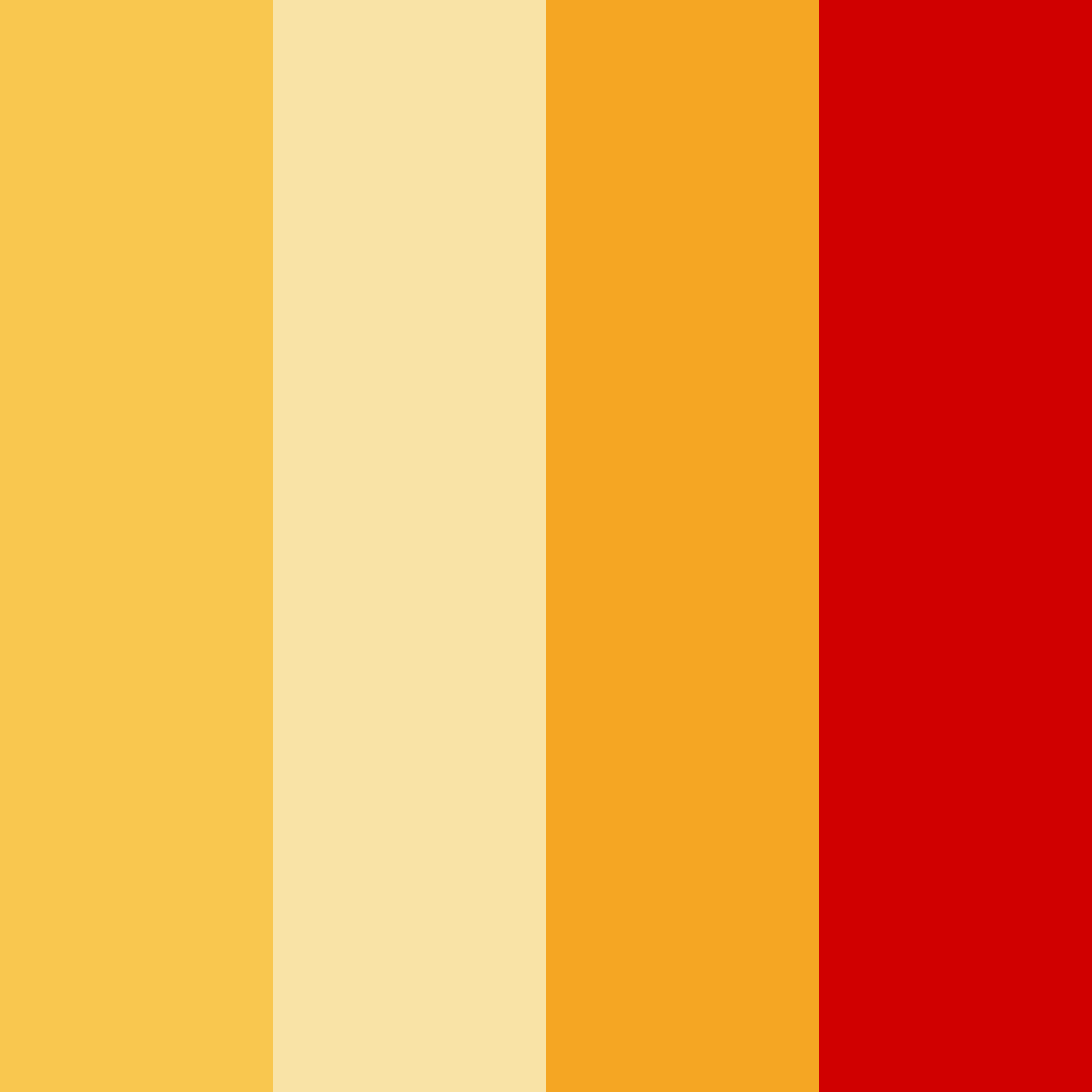 Download yellow sunset color palette PNG image (square)