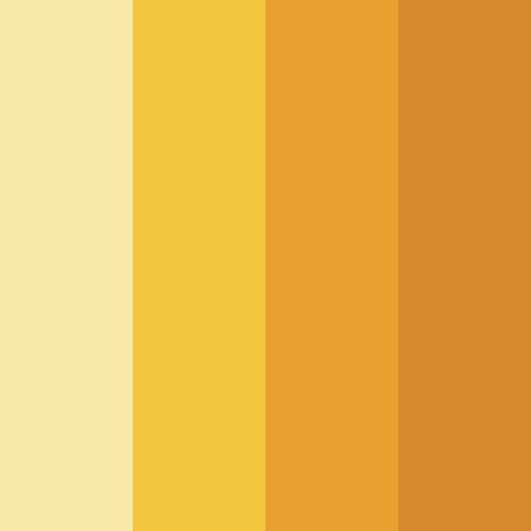 Download golden sunshine color palette PNG image (square)