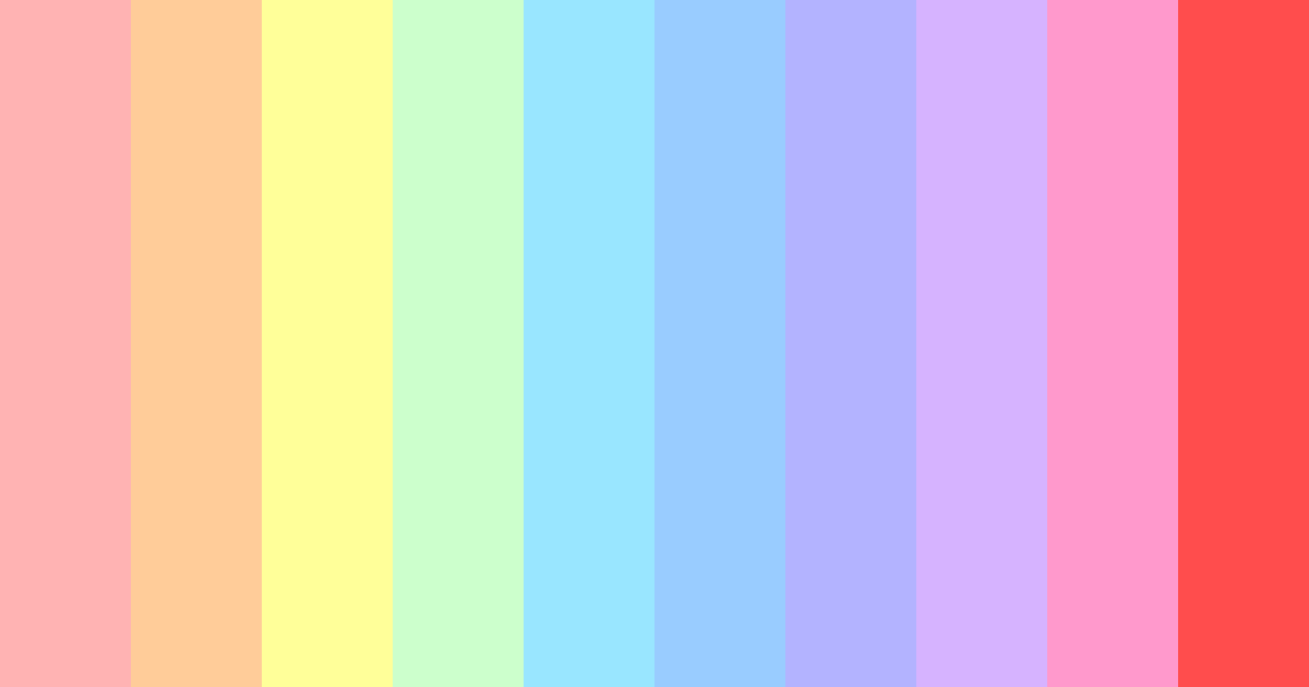 Download rainbow bliss color palette PNG image (landscape)