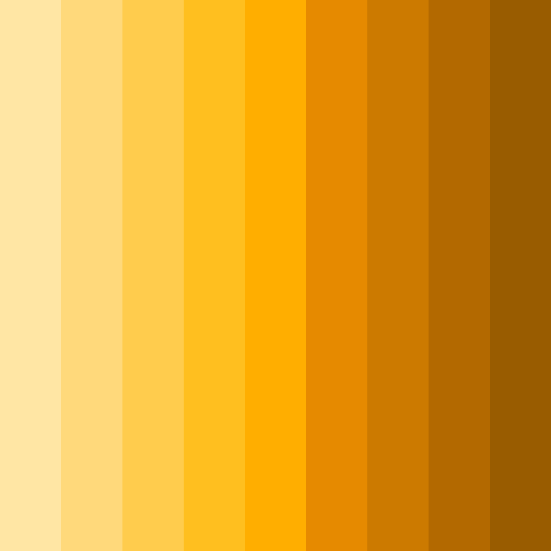 Download shades of yellow color palette PNG image (square)