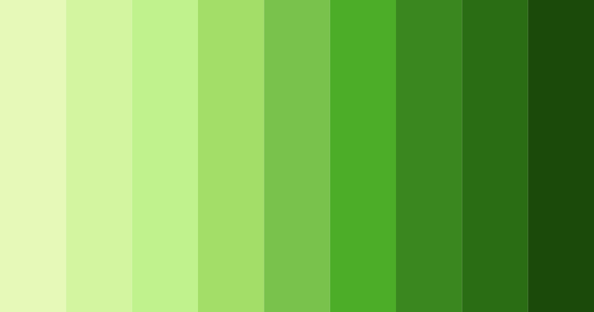 Download shades of green and yellow color palette PNG image (landscape)