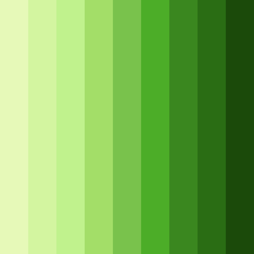 Download shades of green and yellow color palette PNG image (square)