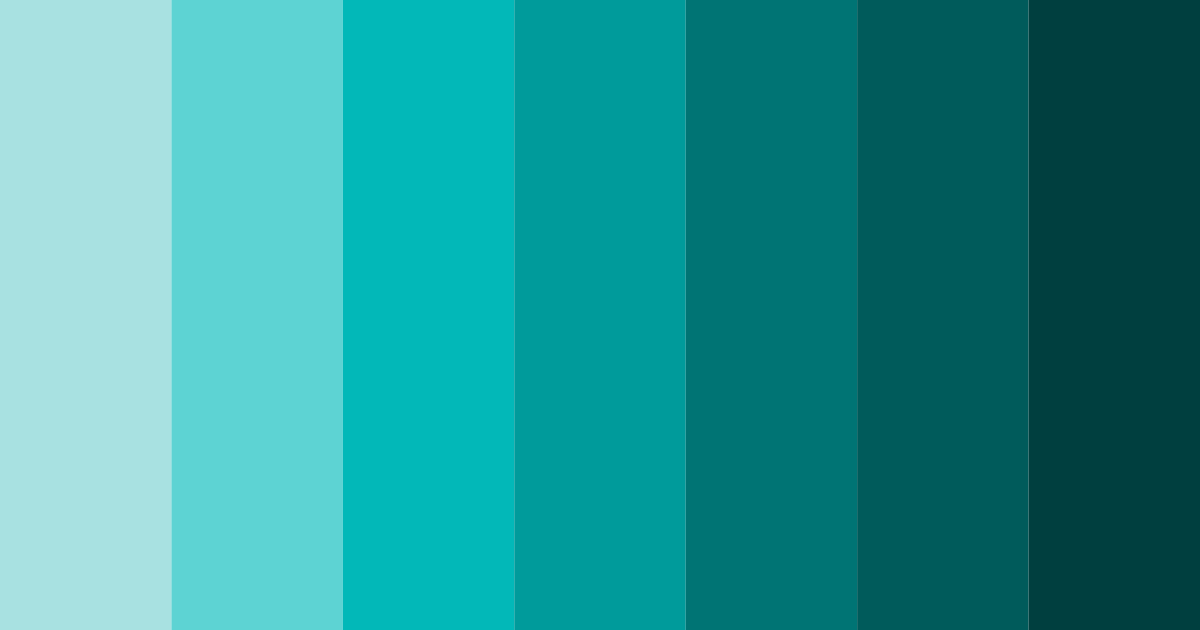 Download tropical teal escape color palette PNG image (landscape)