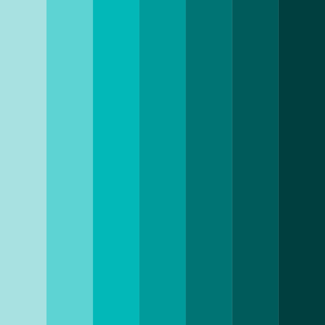 Download tropical teal escape color palette PNG image (square)
