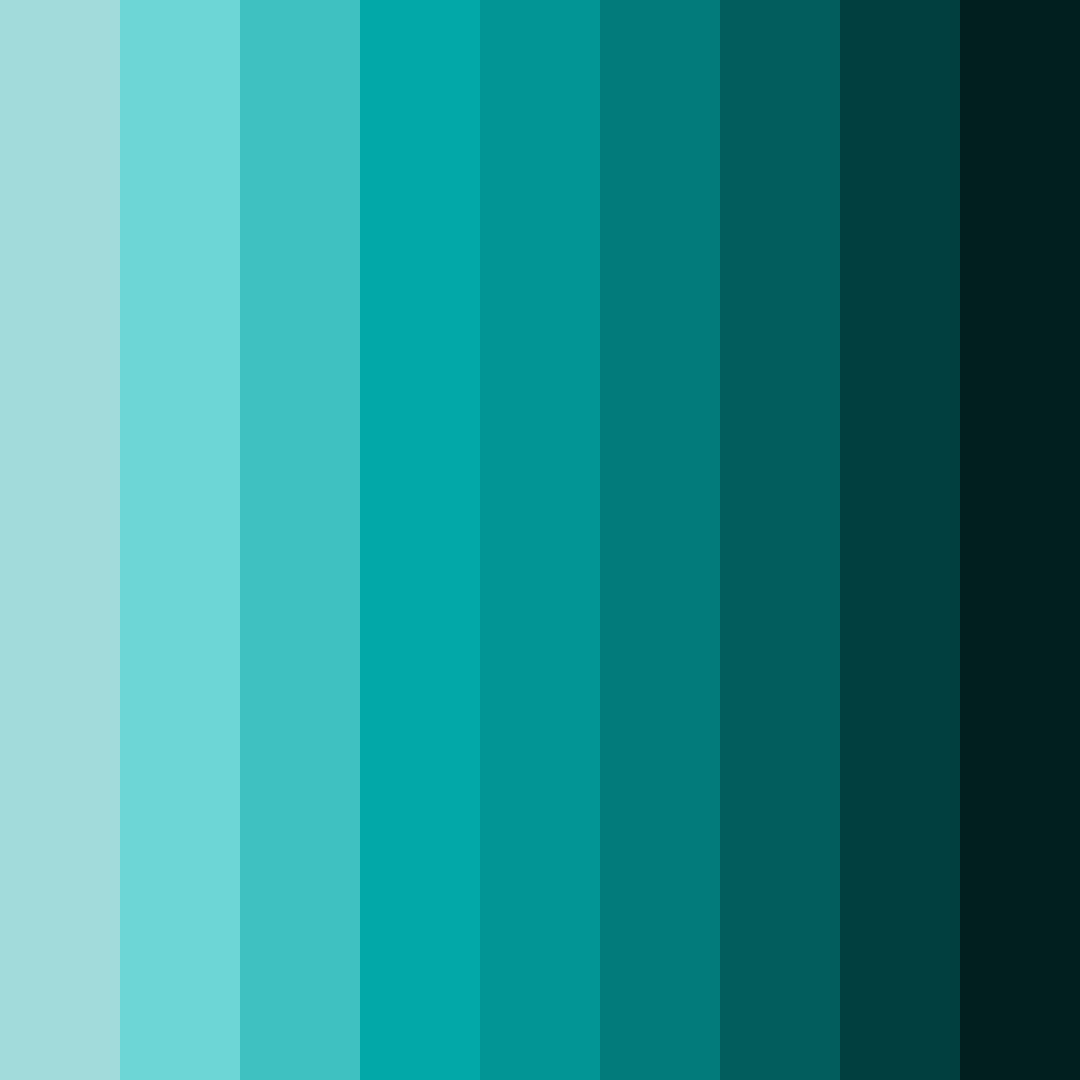 Download turquoise tides color palette PNG image (square)