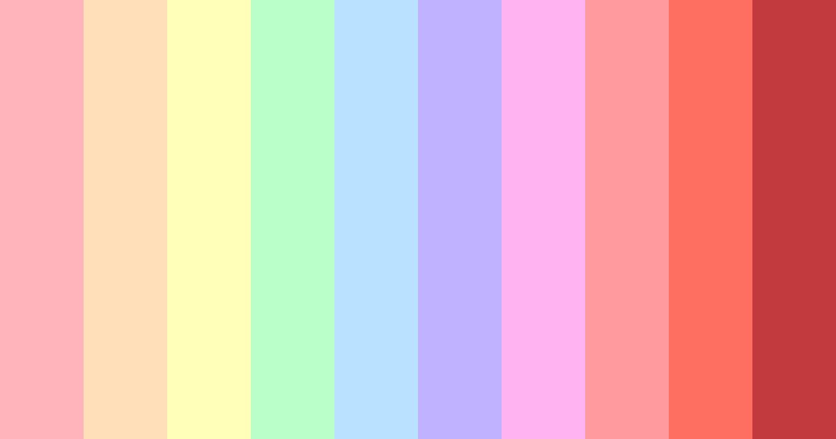 Download cotton candy spectrum color palette PNG image (landscape)