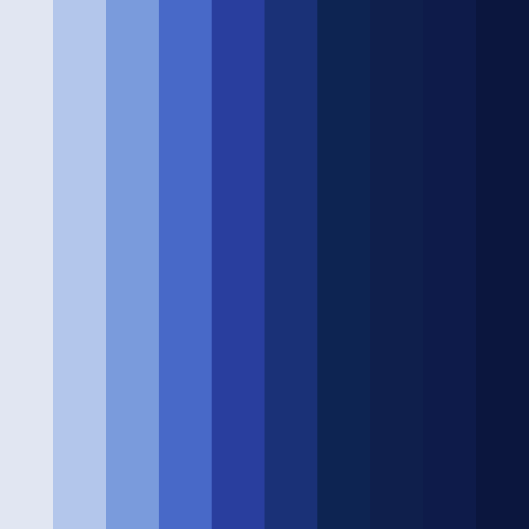 Download shades of tanzanite color palette PNG image (square)