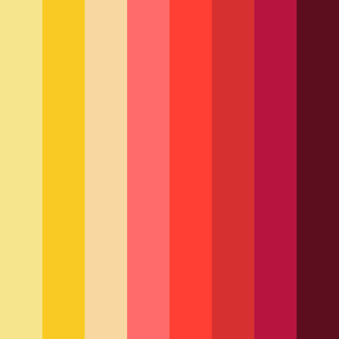 Download warm red color palette PNG image (square)