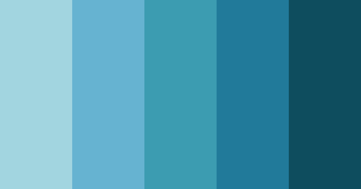 Download shades of blue color palette PNG image (landscape)