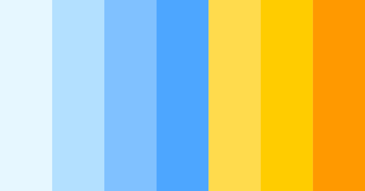 Download blue sunshine color palette PNG image (landscape)
