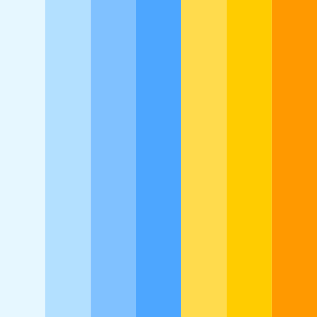 Download blue sunshine color palette PNG image (square)