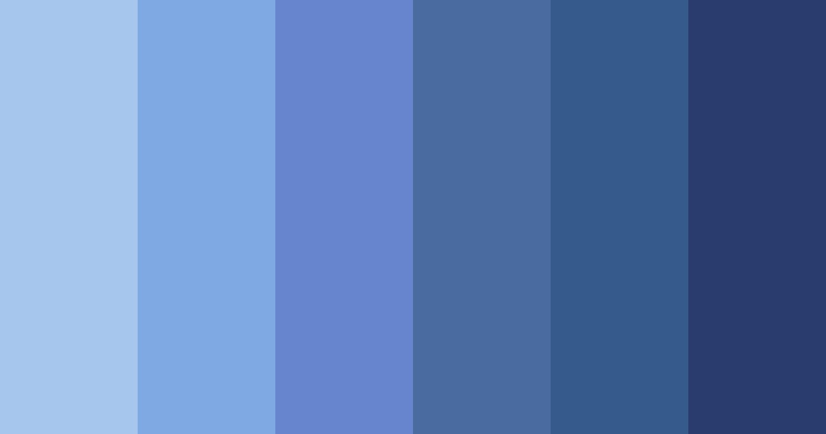 Download blue shades color palette PNG image (landscape)